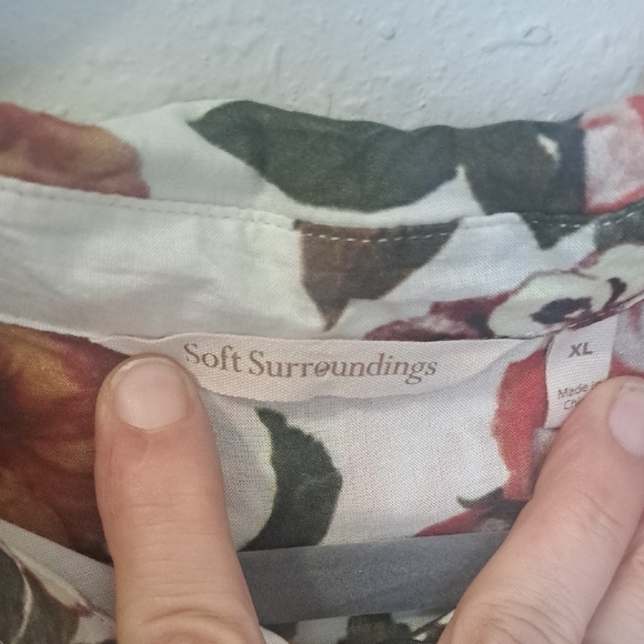 Soft Surroundings Floral Sleeveless Midi Dress - Picture 3 of 4